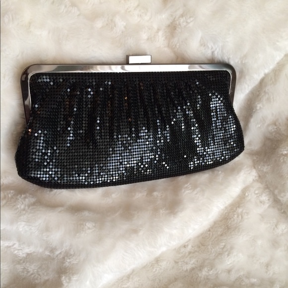 None Handbags - Black light weight metal mesh handbag cocktail clutch purse